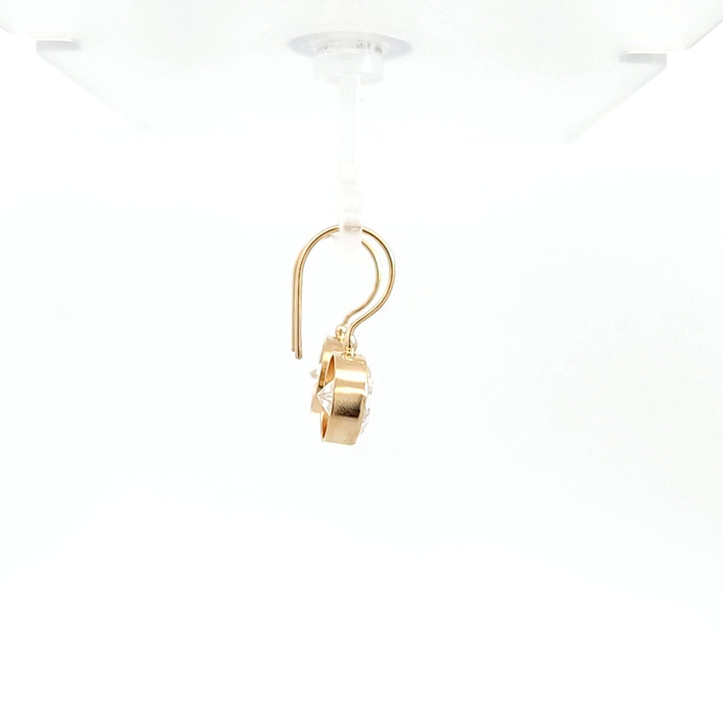 Round Moissanite Dangle Earrings