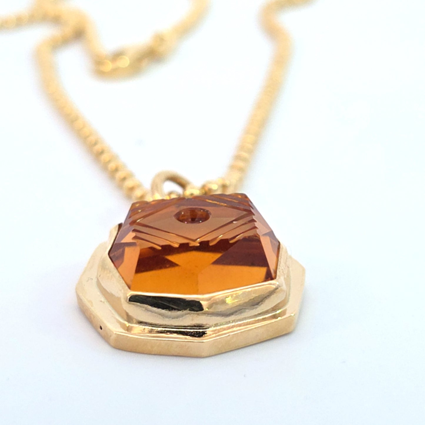 Carved Citrine Pendant