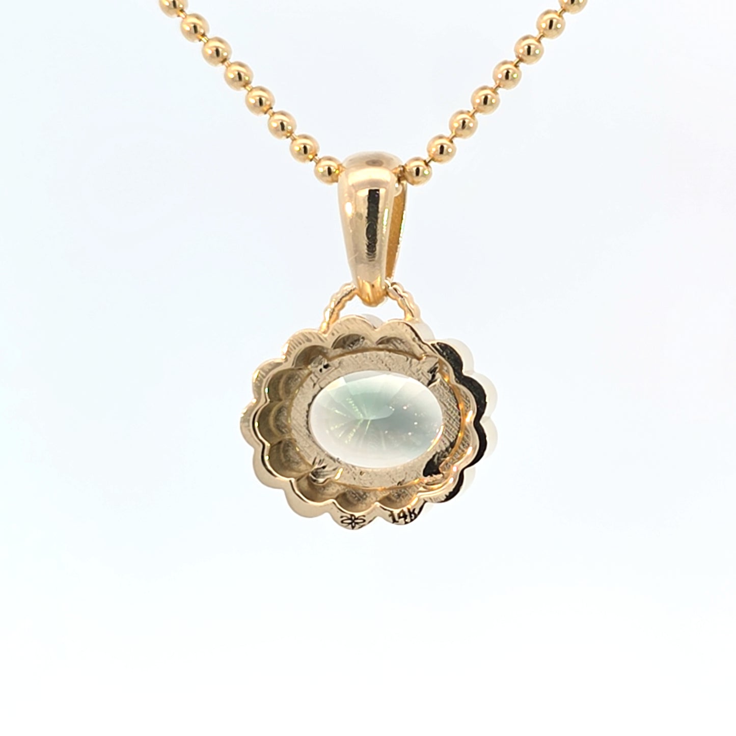 Sunstone Double Scallop Pendant