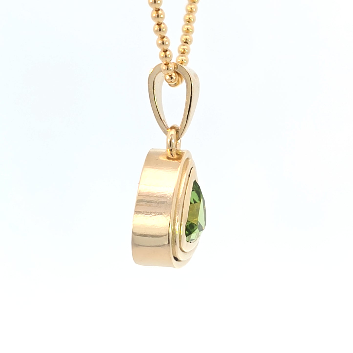 Mint Tourmaline Ripple Pendant
