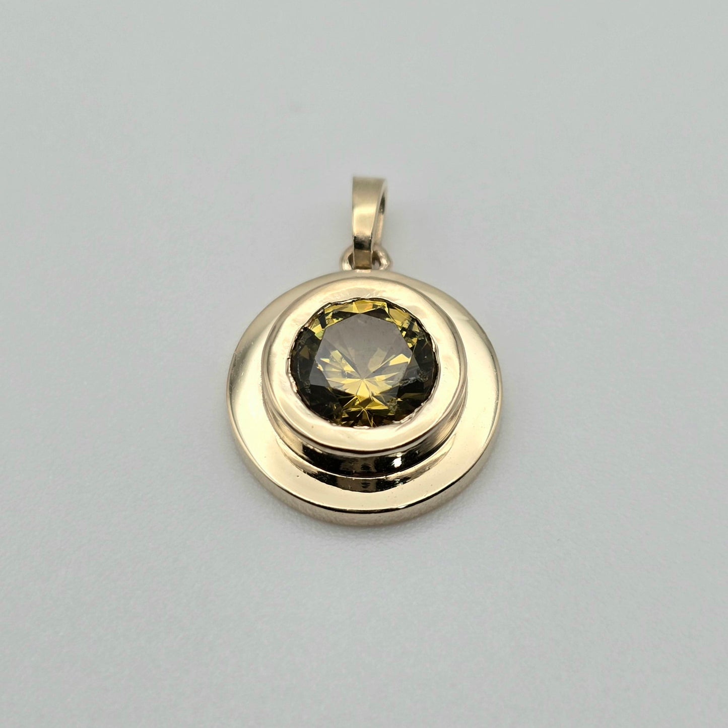 Mali Garnet Round 14k Pendant