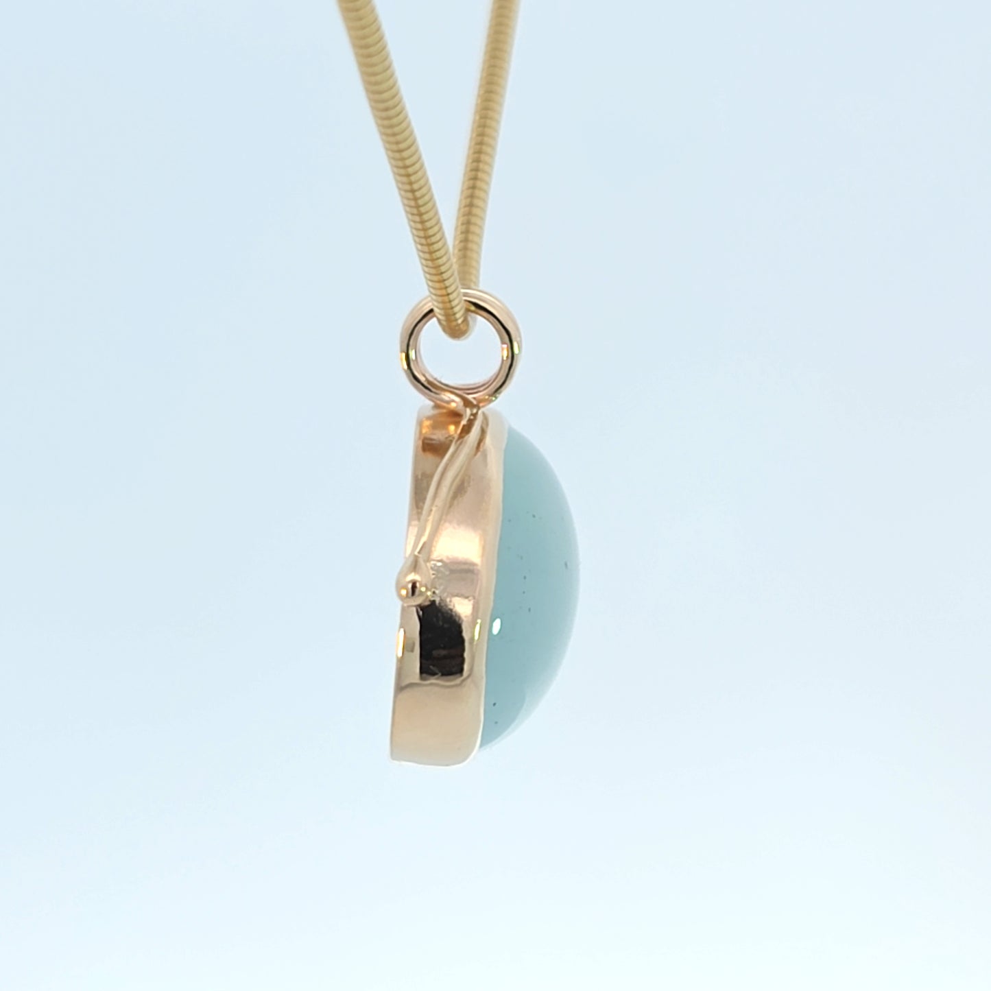 Aquamarine East-West Pendant