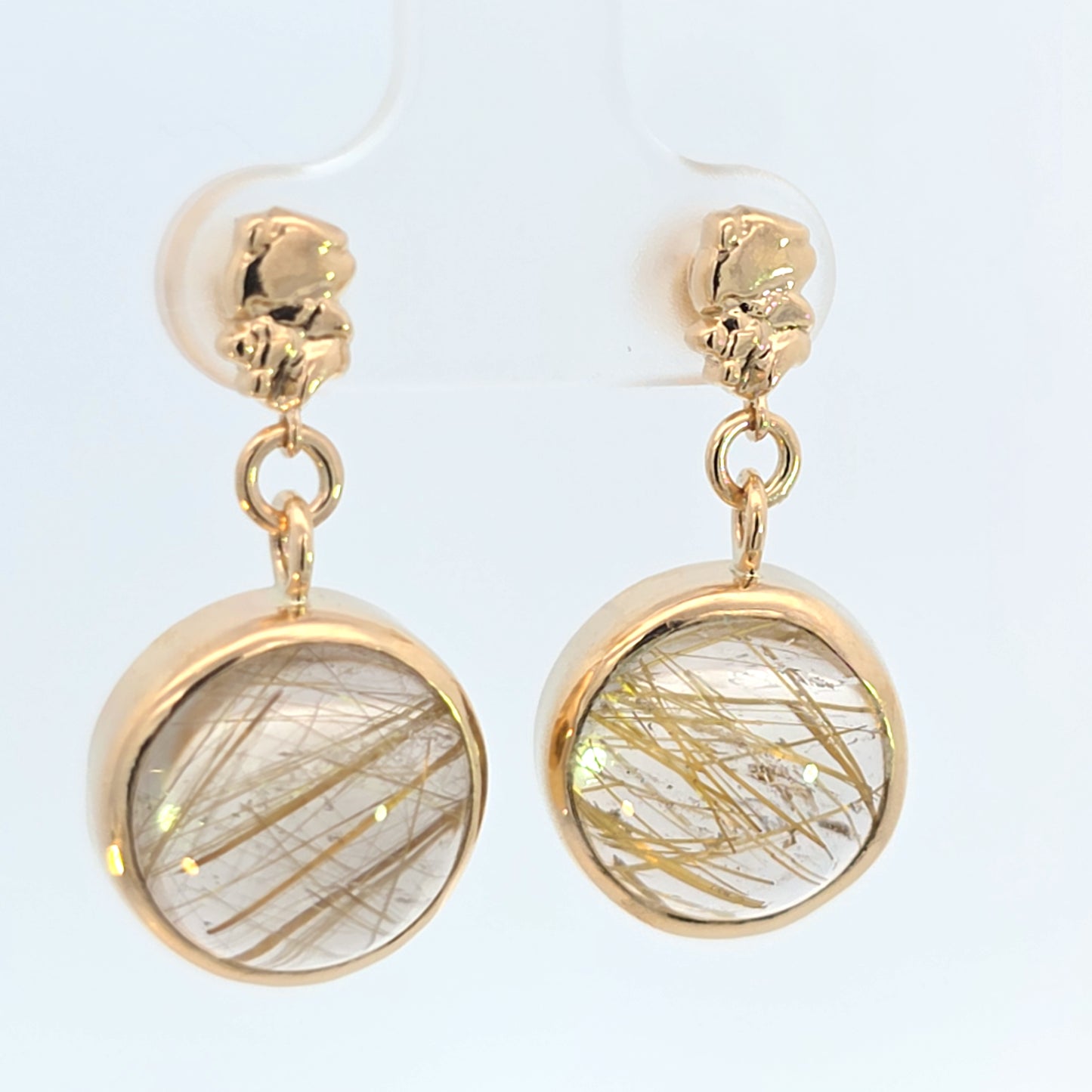 Rutilated Quartz Dangle Earrings