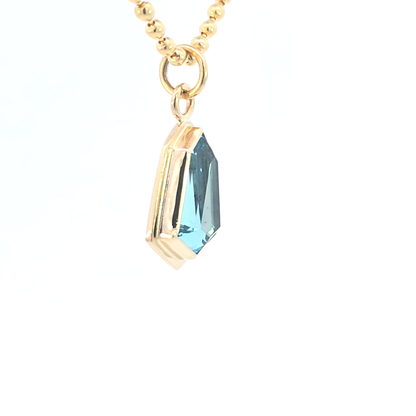 Aquamarine Shield Pendant