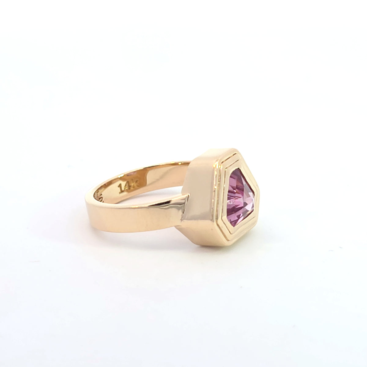 Lotus Garnet Ripple Ring