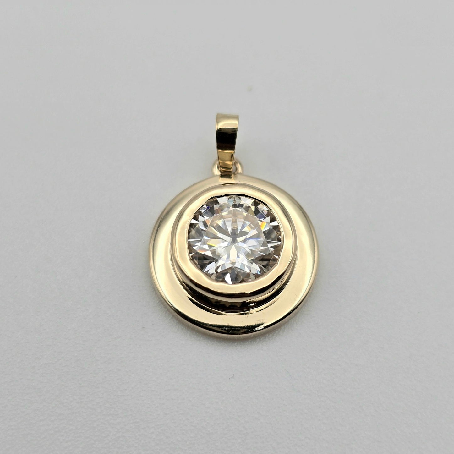 2ct Moissanite 14k Pendant