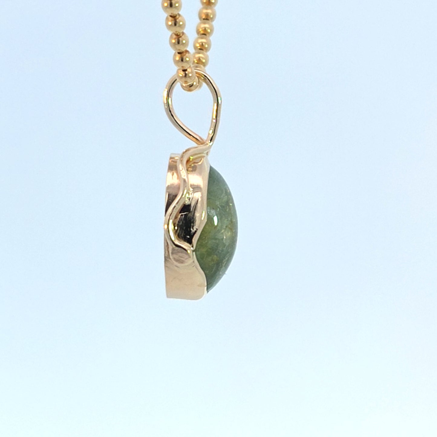 Light Green Tourmaline Snake Pendant