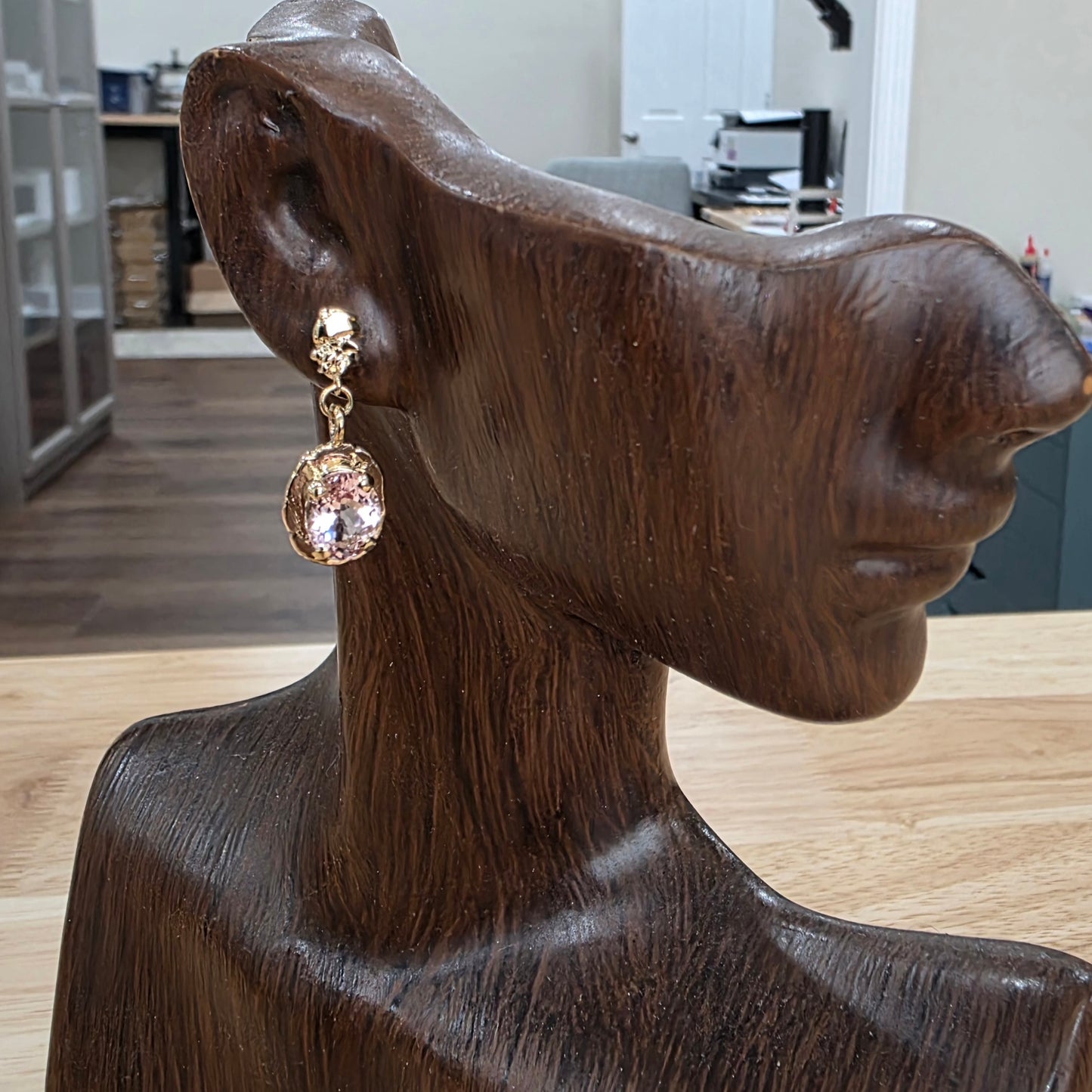 Morganite Dangle Earrings