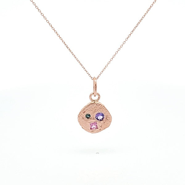 Rose Gold "Emoji" Pendant Necklace