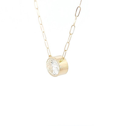 Oval Moissanite Necklace