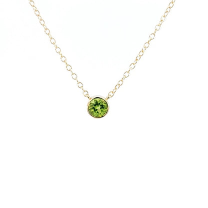 Peridot Solitaire Necklace