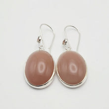 Load image into Gallery viewer, Chocolate Moonstone &amp; Topaz Dangle Earrings
