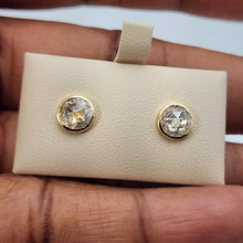 Load image into Gallery viewer, Rose Cut Moissanite Stud Earrings
