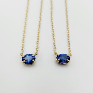 Blue Sapphire Gold Necklace