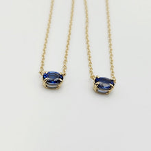 Load image into Gallery viewer, Blue Sapphire Gold Necklace
