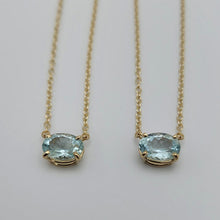 Load image into Gallery viewer, Aquamarine Gold Necklace
