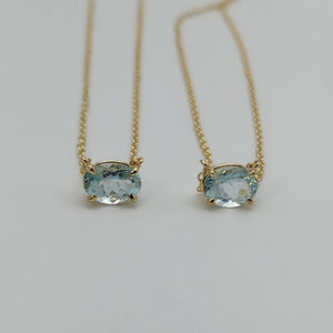 Aquamarine Gold Necklace