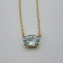 Load image into Gallery viewer, Aquamarine Gold Necklace
