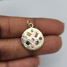 Load image into Gallery viewer, 14k Gold Sapphire Multi Shape Pendant
