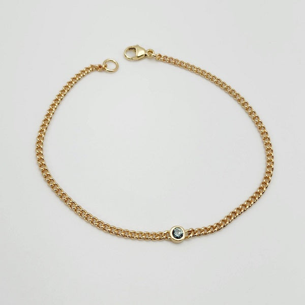 Gem Link Large Curb Chain Bracelet