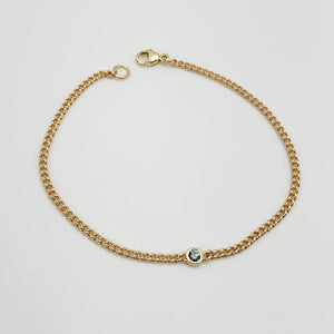Gem Link Large Curb Chain Bracelet