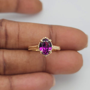 Purple Garnet Cathedral Ring