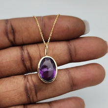 Load image into Gallery viewer, Oval Amethyst Pendant
