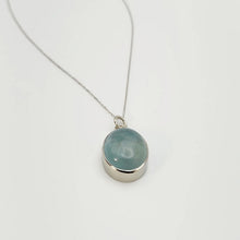 Load image into Gallery viewer, Aquamarine White Gold Pendant Charm
