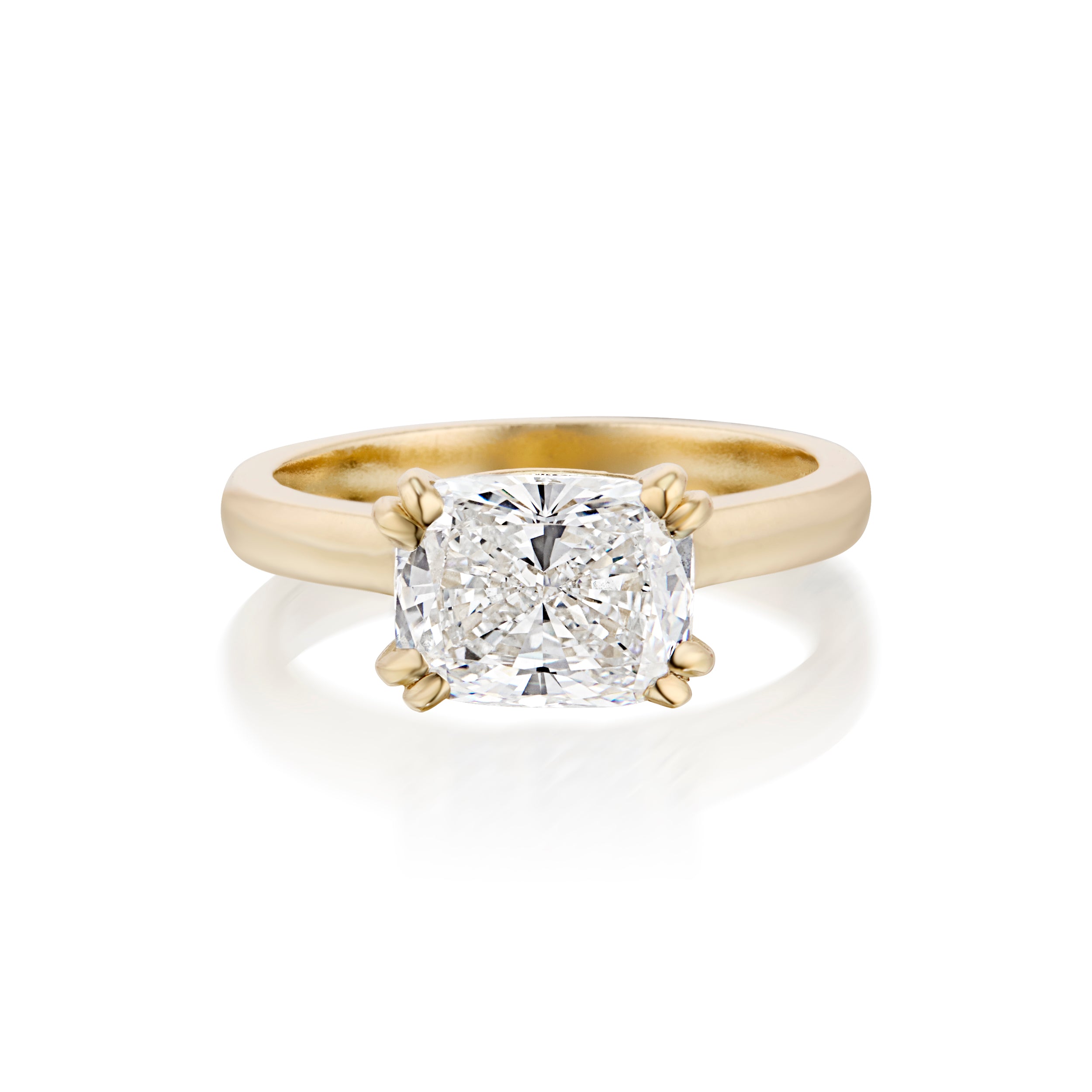 Elongated Cushion Diamond Ring