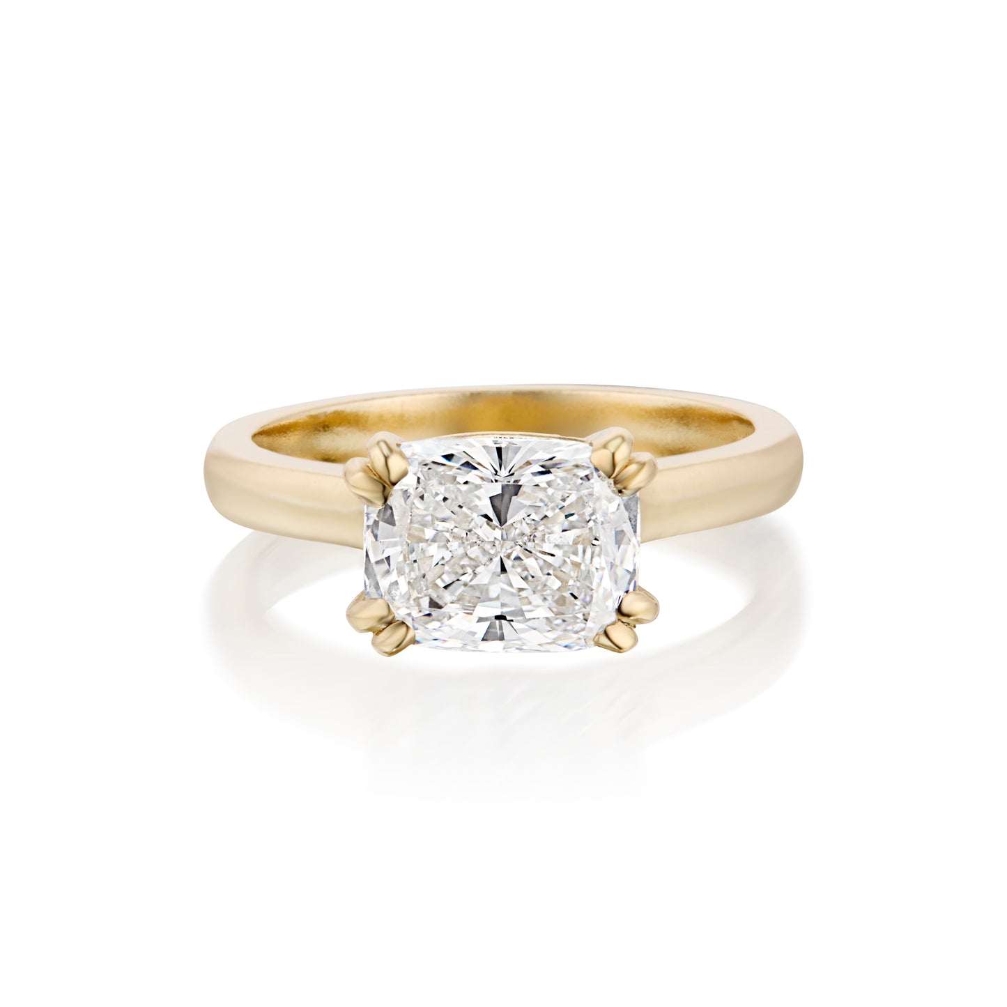 Elongated Cushion Diamond Ring