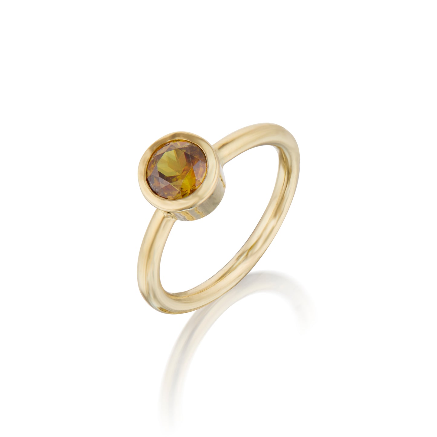 Sphene Ring in 18k Gold