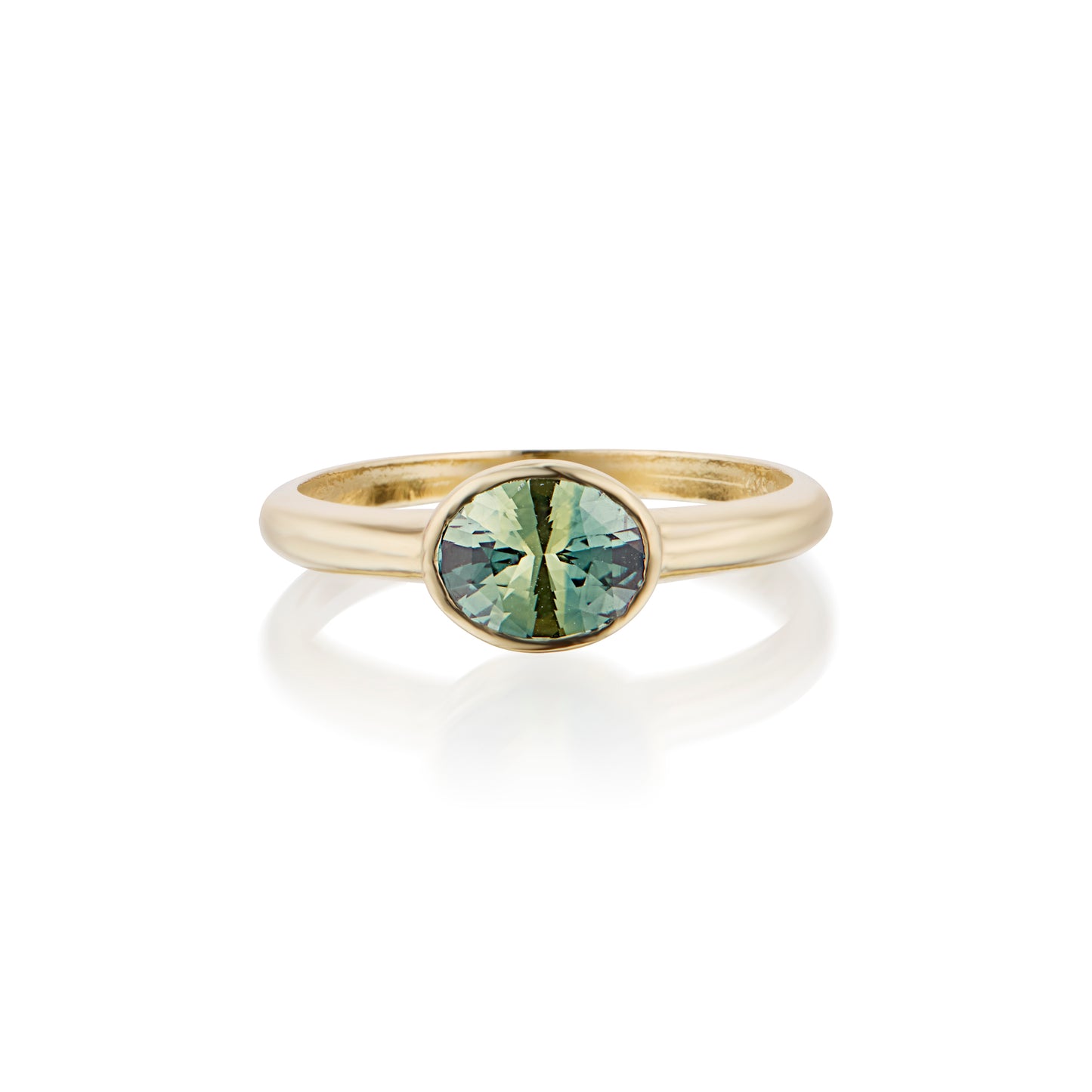 Oval Parti Sapphire Ring