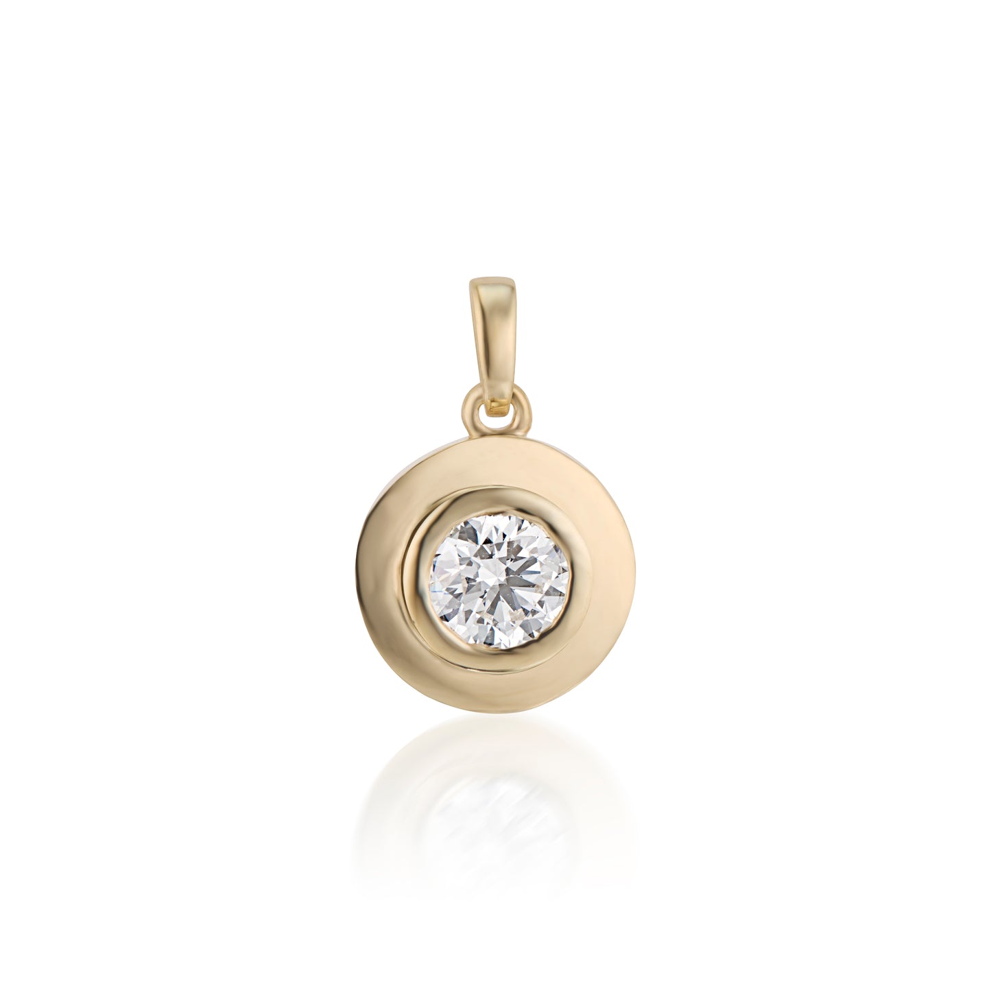 Lab Diamond Round Pendant