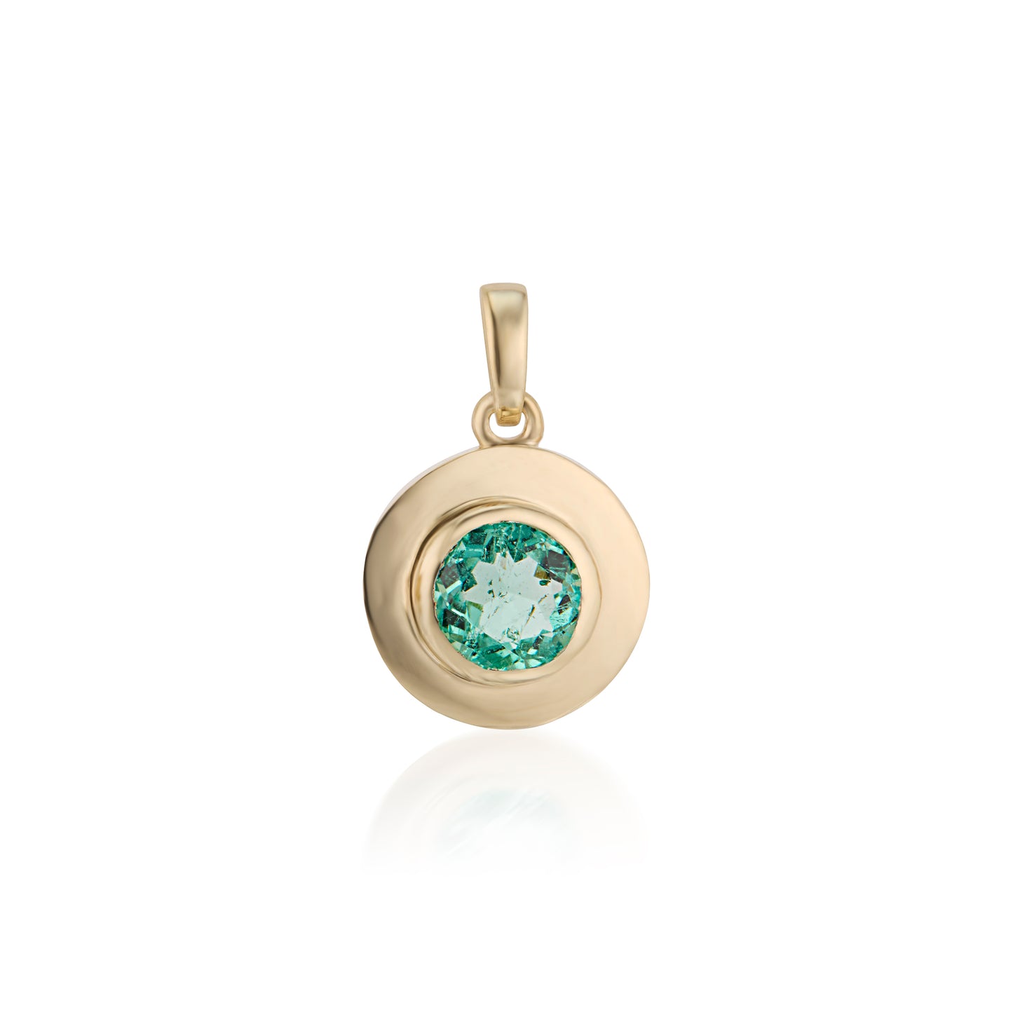 Emerald Round Pendant