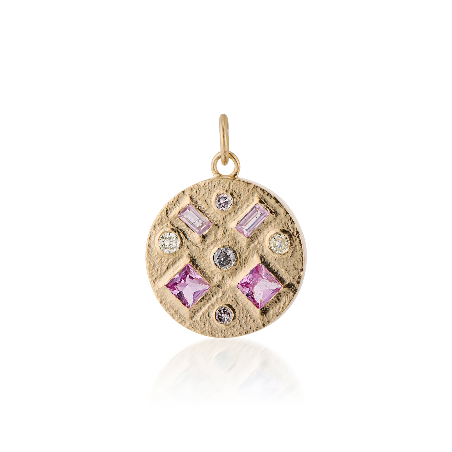 Multi Gem Pendant, Pink Sapphire & Diamond