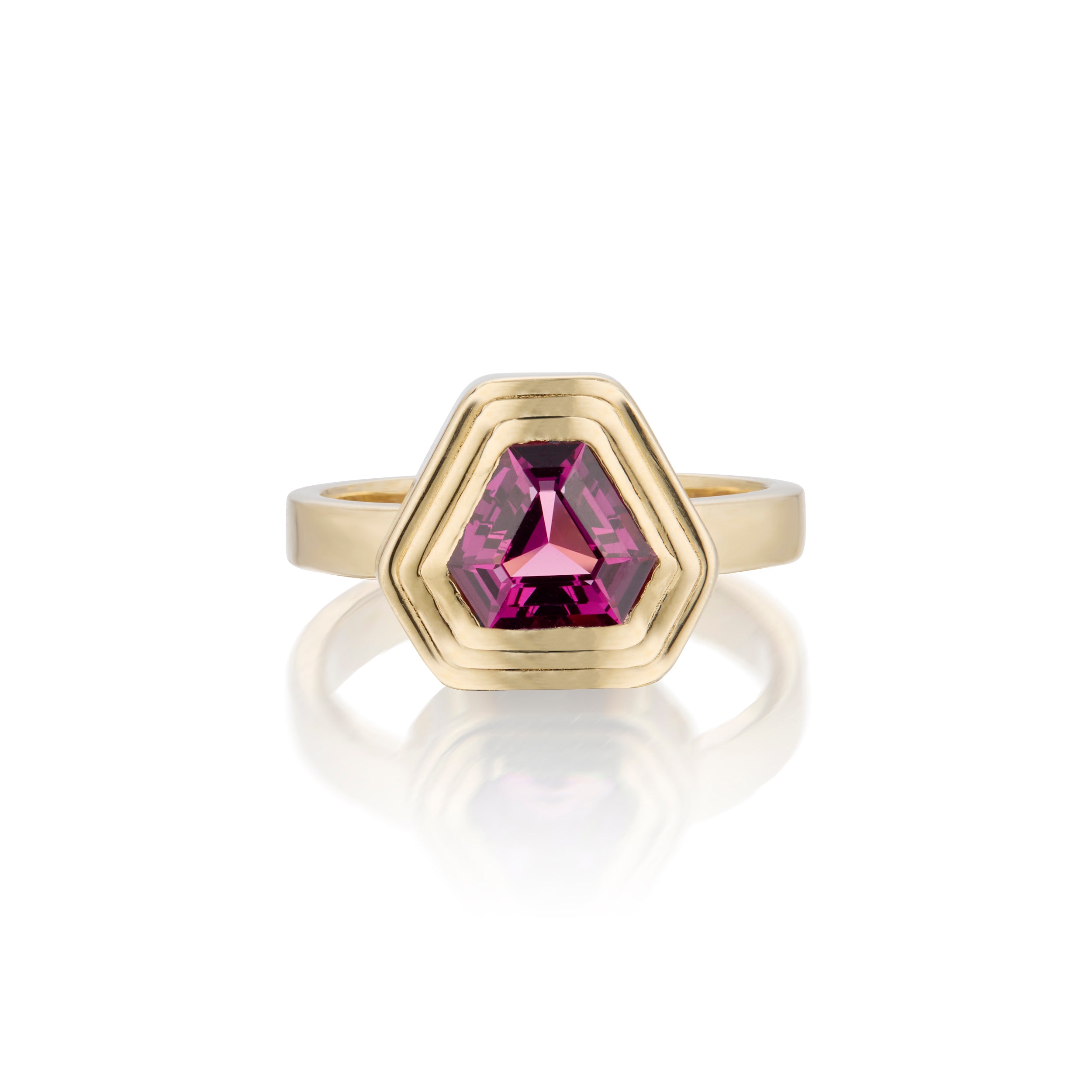 Umba Garnet Ripple Ring