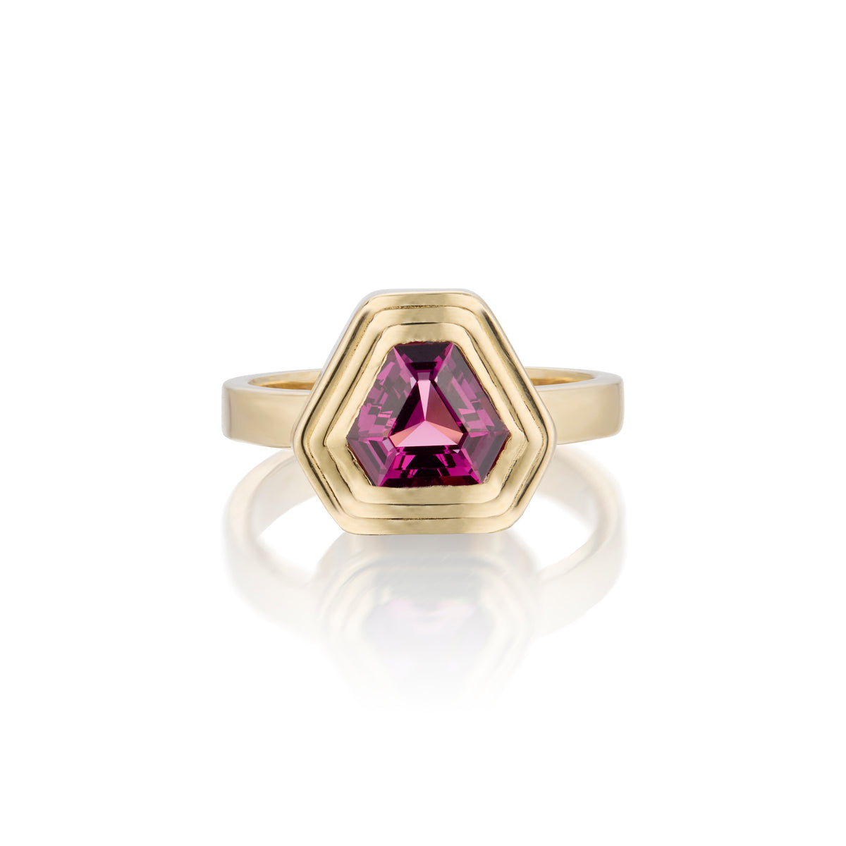 Umba Garnet Ripple Ring