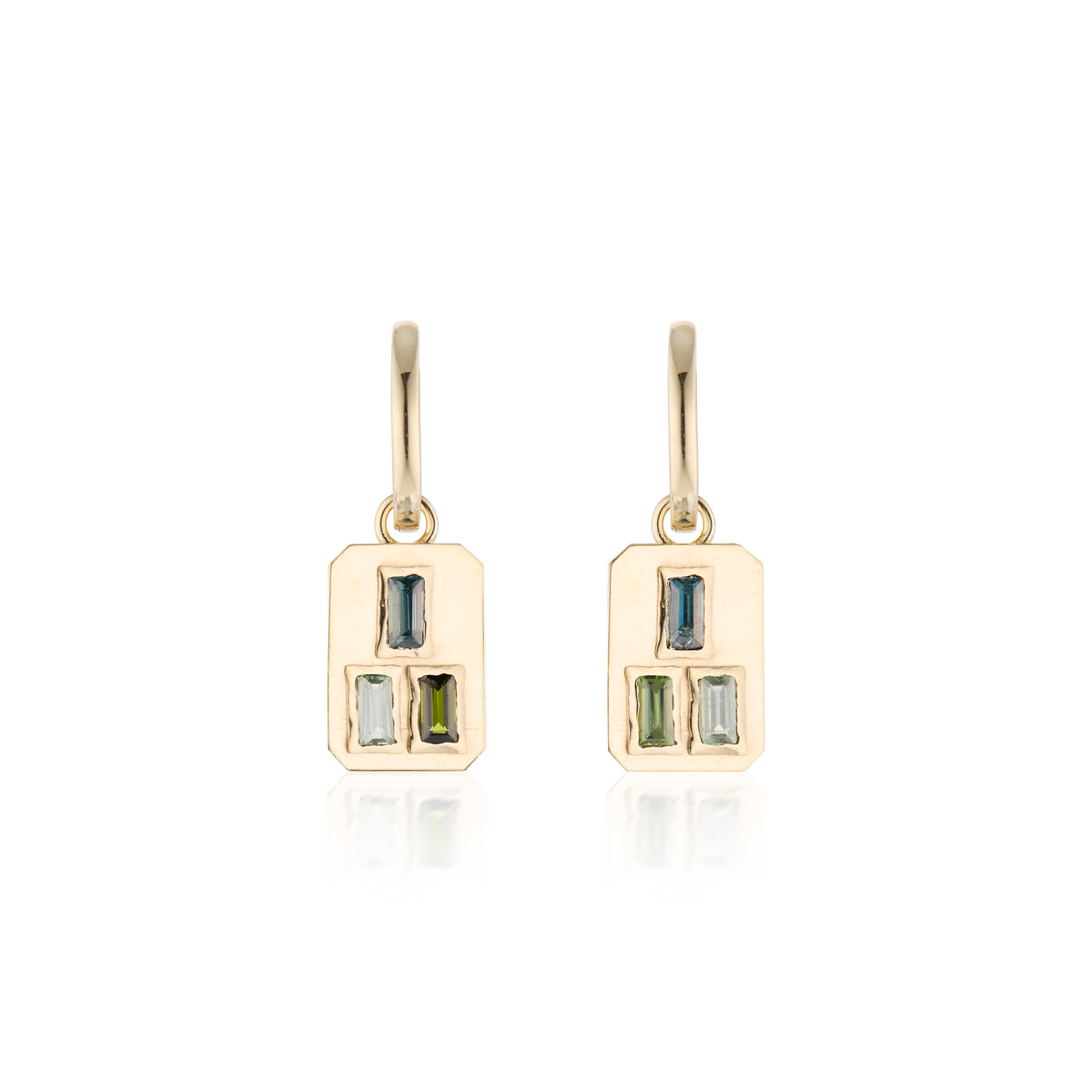 Stacked Blocks Dangle Earrings