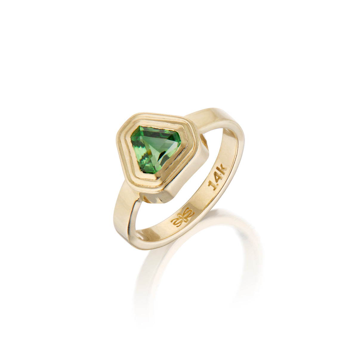 Light Green Chrome Tourmaline Ring