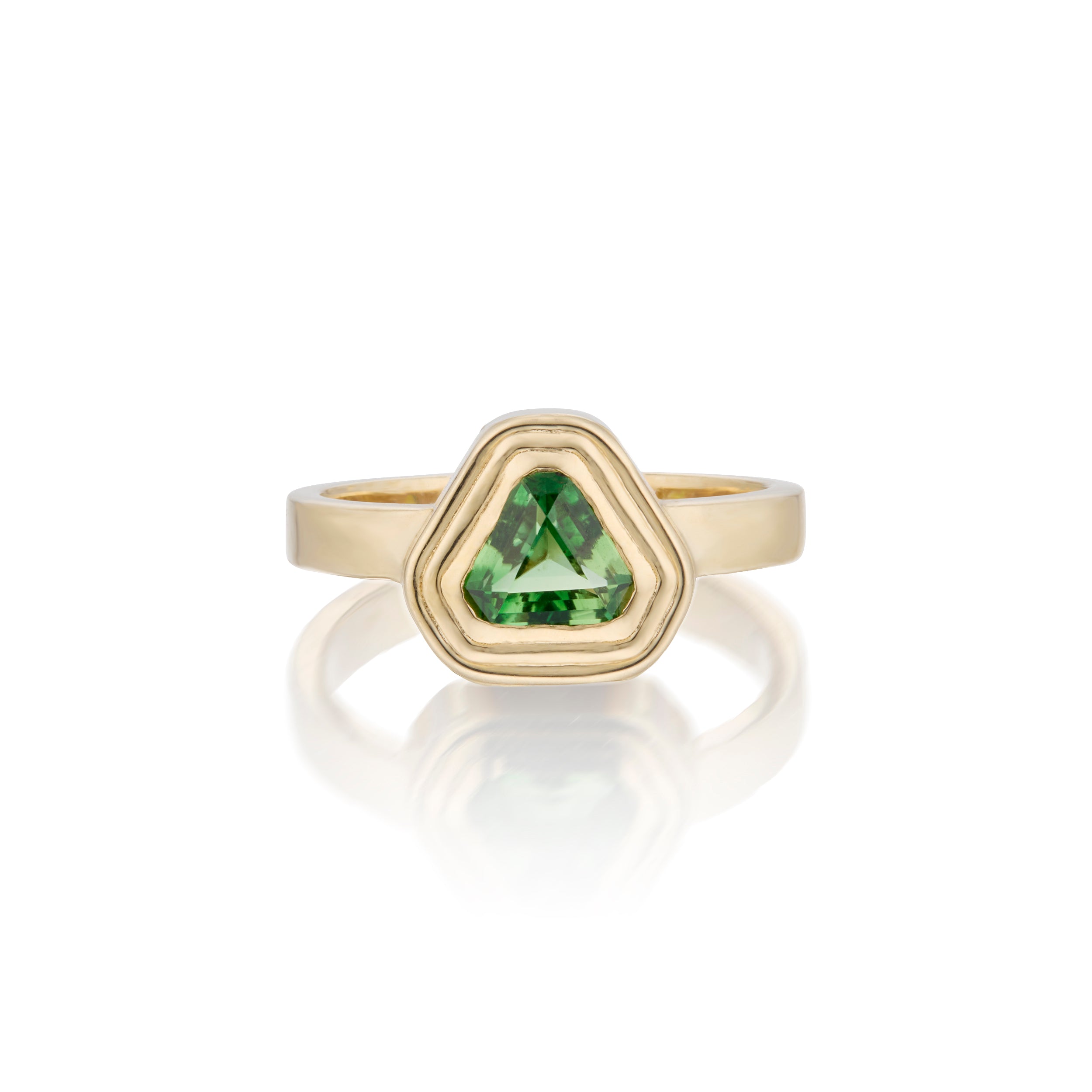 Light Green Chrome Tourmaline Ring