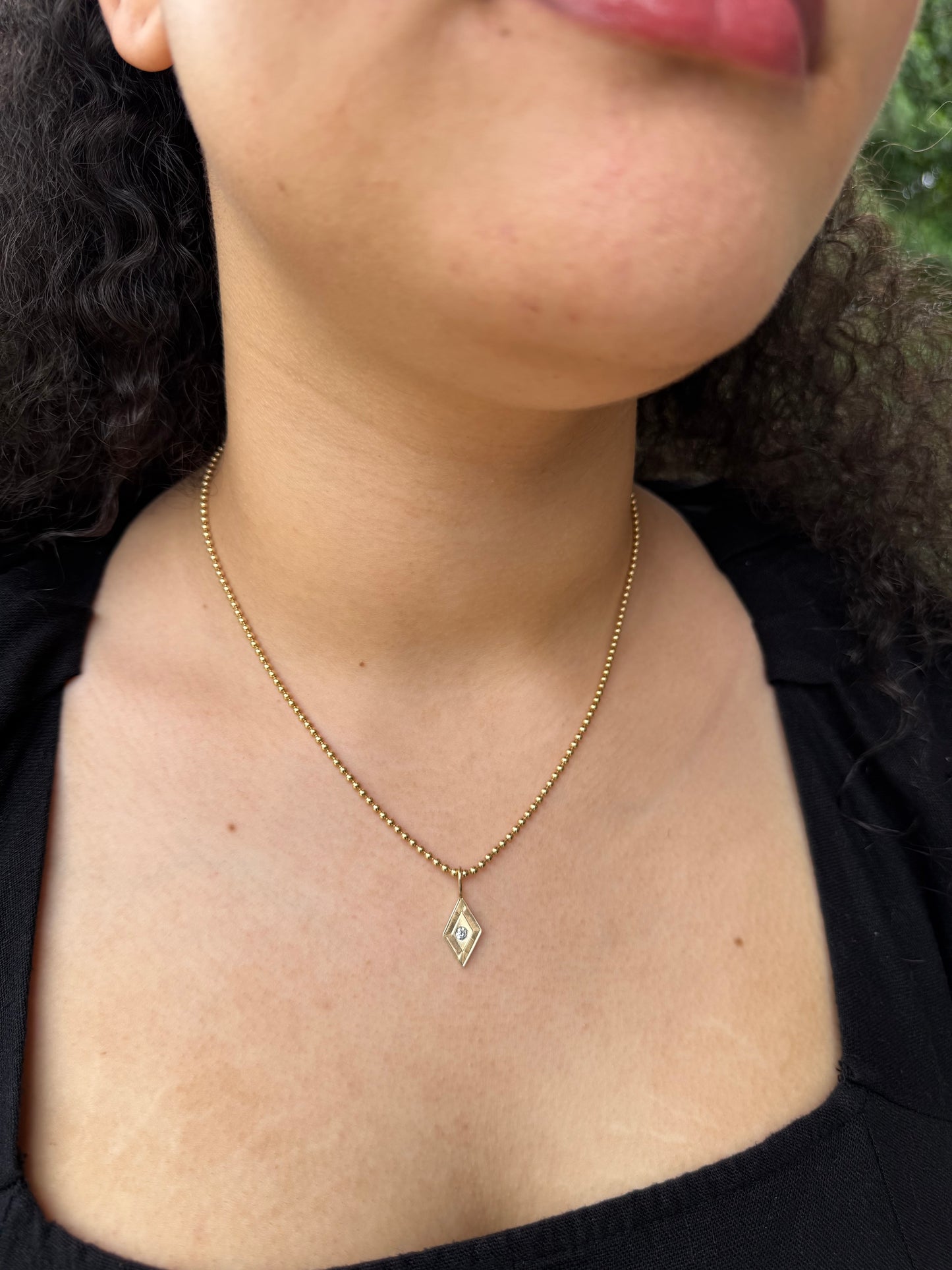 Diamond Engraved Pendant