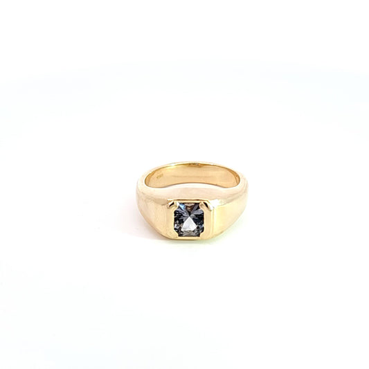 Heavy Signet Ring With Spinel