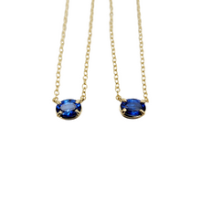 Load image into Gallery viewer, Blue Sapphire Gold Necklace
