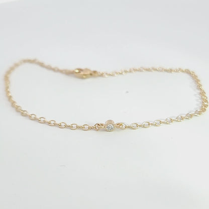 Diamond Cable Chain Bracelet