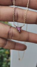 Load and play video in Gallery viewer, Pink Tourmaline 14k Gold Necklace
