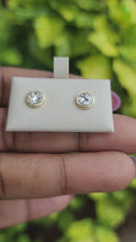 Load and play video in Gallery viewer, Rose Cut Moissanite Stud Earrings
