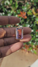 Load and play video in Gallery viewer, Emerald Cut Ametrine Pendant Charm
