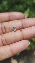 Load and play video in Gallery viewer, Sapphire &amp; Diamonds Double Stud Earrings
