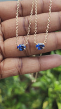 Load and play video in Gallery viewer, Blue Sapphire Gold Necklace
