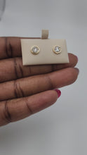 Load and play video in Gallery viewer, Rose Cut Moissanite Stud Earrings
